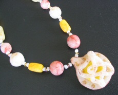 Collier fimo agrumes