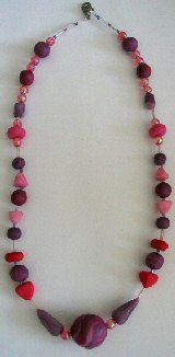 Collier rose bonbon