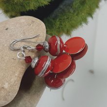 rode oorbellen met zilverdraad designer oorbellen voor oren met gaatjes