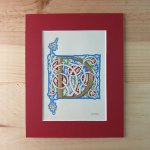 Verlichte letter D 'witte wijnstok
