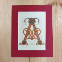 Verlichte letter A in Frans-Saksische stijl