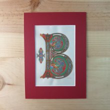 Verlichte letter B Frans-Saksische stijl