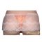 Lingerie nachtpon + string in zalmzijden satijn en kant