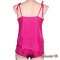 Fuchsia zijden hemdje + boxershort