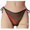 Zwart en rood zijden chiffon string SAINT VALENTIN -promotie 10 % voor 2 gekochte