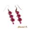 oorbellen swarovski kristal roze fuchsia en zilver avond bruiloft