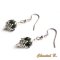 bruiloft oorbellen swarovski kristal parel en zilveren glazen kralen