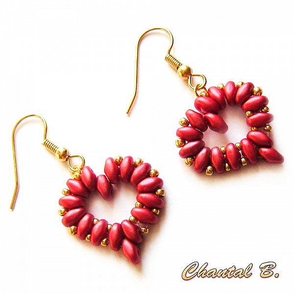 Valentijnsdag bruiloft oorbellen parel hart en vergulde avond