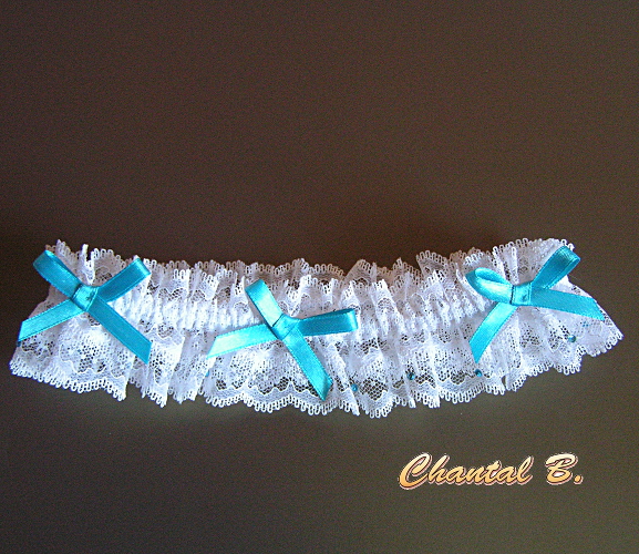Bourse de mariée arabesques soie turquoise et satin blanc