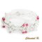 armband rood swarovski kristal parels en zilver geweven