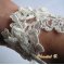 Ivory kant en strass bruiloft manchet armband