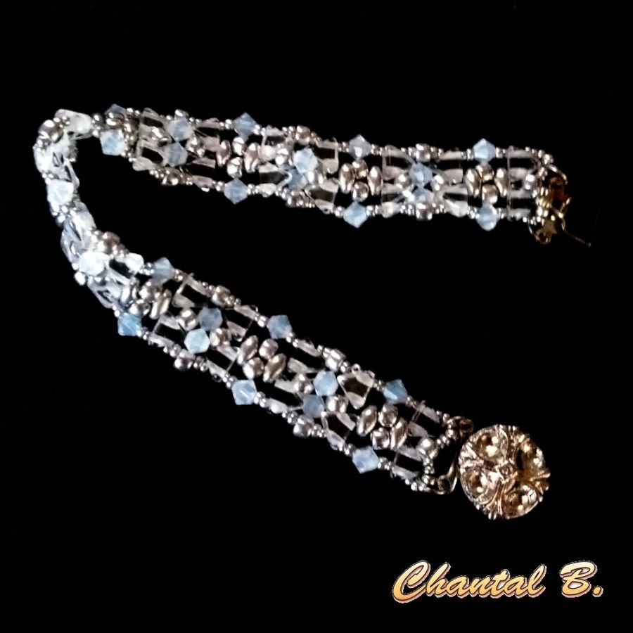 Swarovski kristal en zilveren bruiloft manchet armband