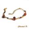 geweven armband natuurlijke zonnesteen en kristal boheme blauw en goud