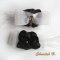 trouwschoenen clips zwart satijn organza wit shabby chic
