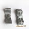 trouwschoenen clips accessoire chique satijnen strik grijs bruid en zilver