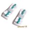 clips trouwschoenen wit satijnen strik en blauw kant turquoise accessoire ceremonie avond chic