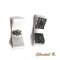 clips bruiloft schoenen boog wit satijn en zwart kant accessoire ceremonie avond barok