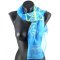 handgeschilderde turquoise zijden chiffonsjaal avondaccessoire