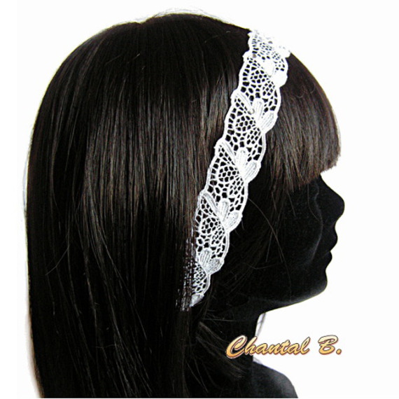 wit kant en strass bruiloft hoofdband haarband