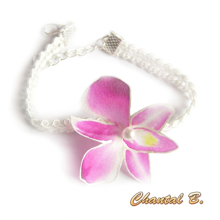 bruiloft zijden orchidee oorbellen 