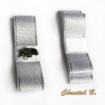 clips trouwschoenen boog fancy wit zilver satijn