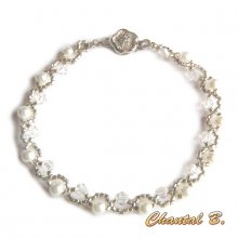 swarovski armband swarovski kristal parel kralen en romantisch zilver bruiloft