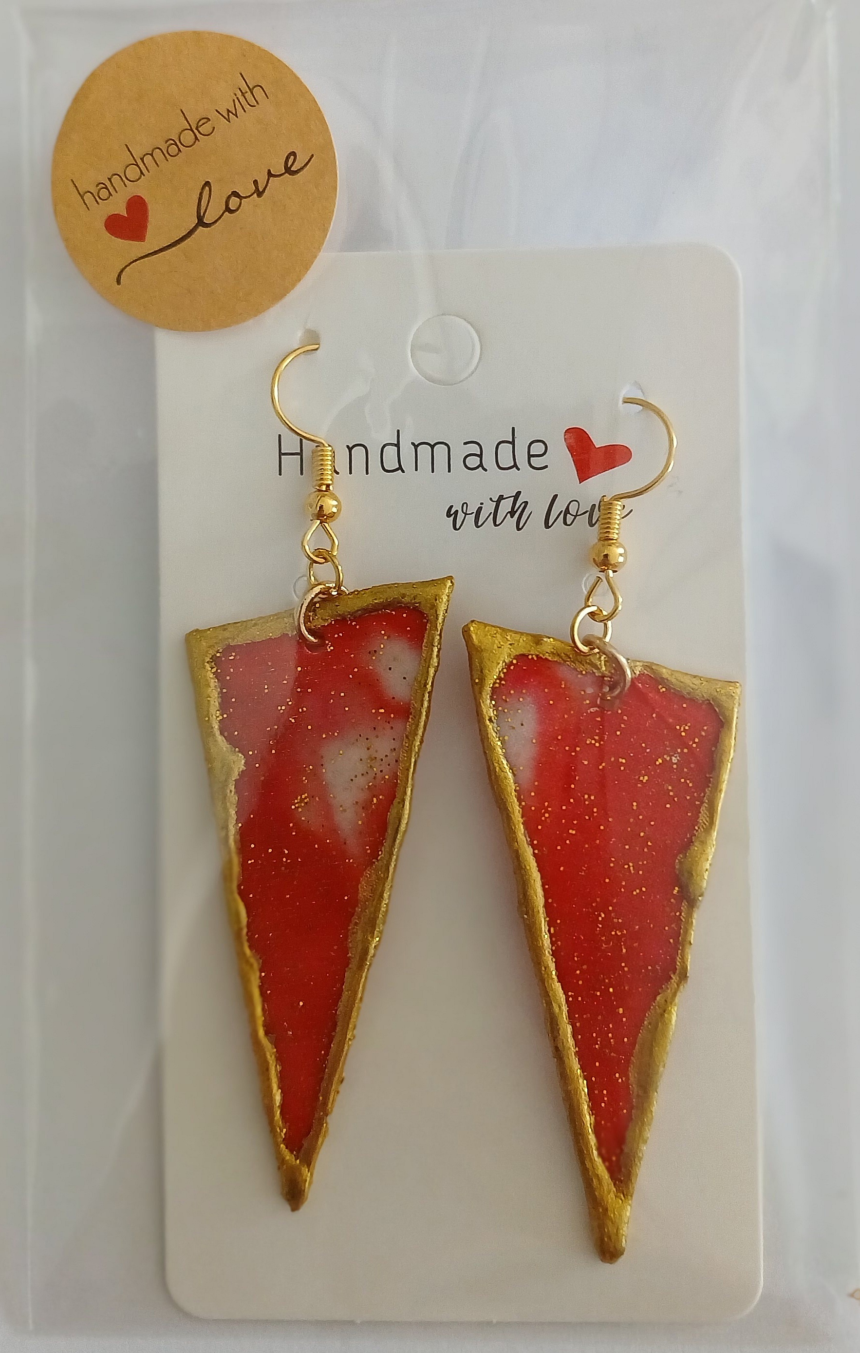 Boucles d oreilles tr&eacute;s l&eacute;g&egrave;res en soie peinte recto verso