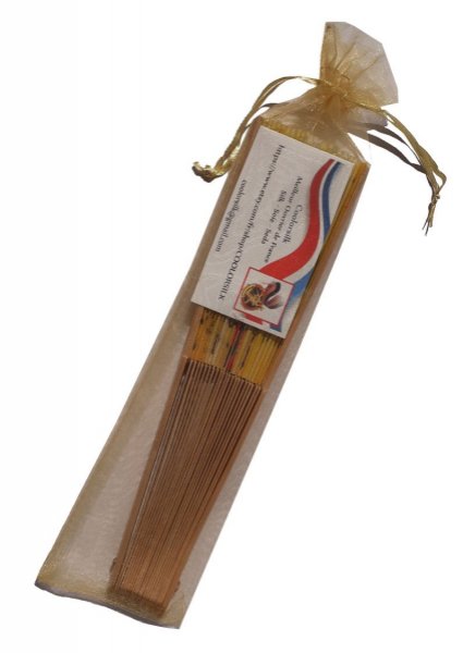 Handgetekende en geschilderde satijnen waaier "Liberty