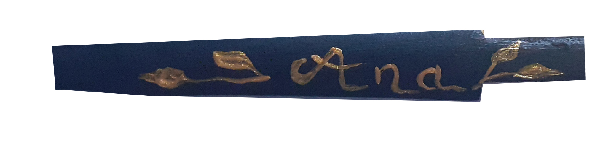 Handgetekende en handgeschilderde satijnen waaier "Love always".