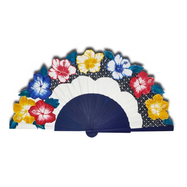 Handgetekende en geschilderde satijnen waaier "OAXAQUEÑA