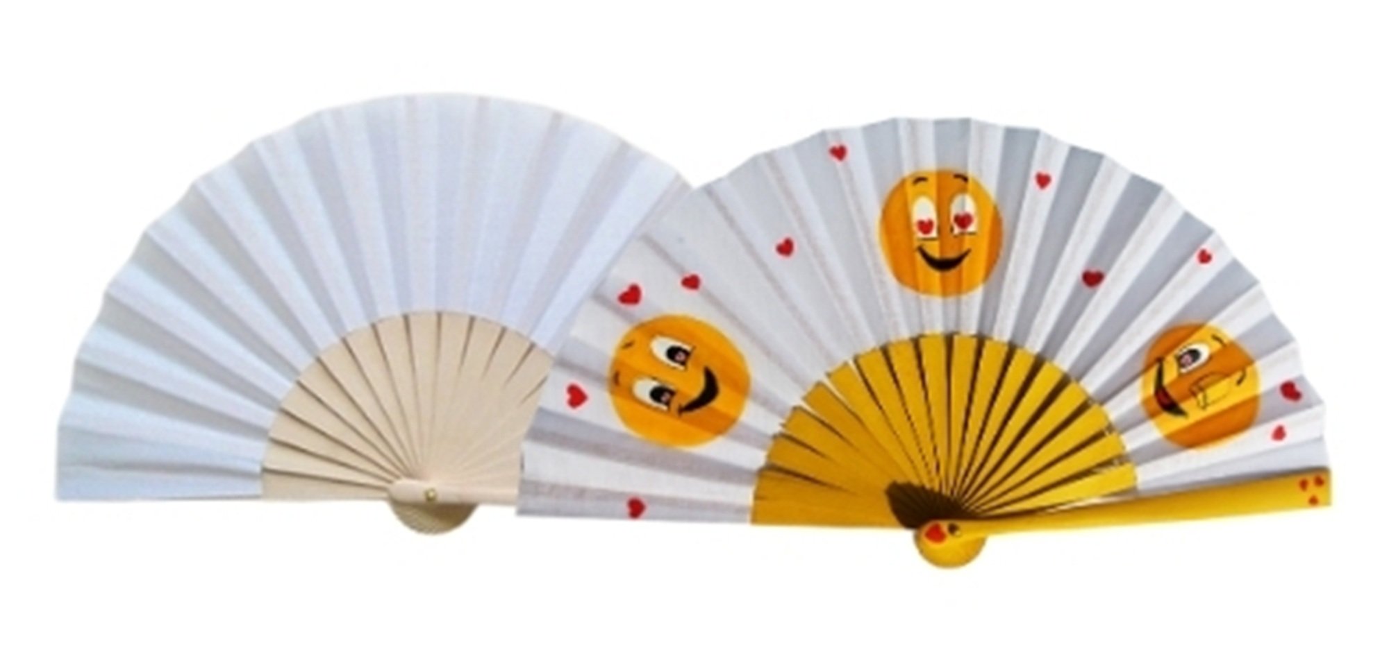 Mini éventail basique à customiser en coton blanc 