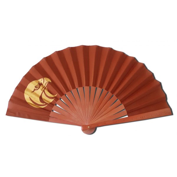 Unisex handgeschilderde katoenen waaier. "Emiraten" 19cm