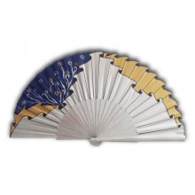 Handgeschilderde katoenen satijnen ventilator "Draped Icecool