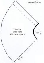 gabarit lampion cône