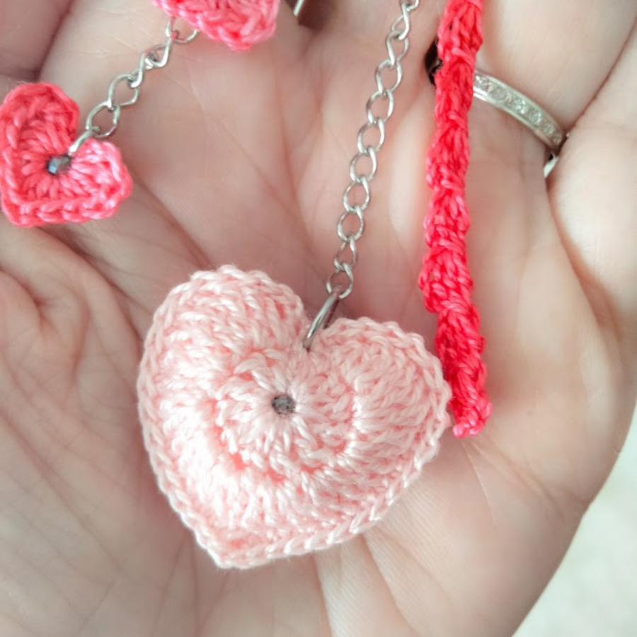 Hart" tas juweel Roze