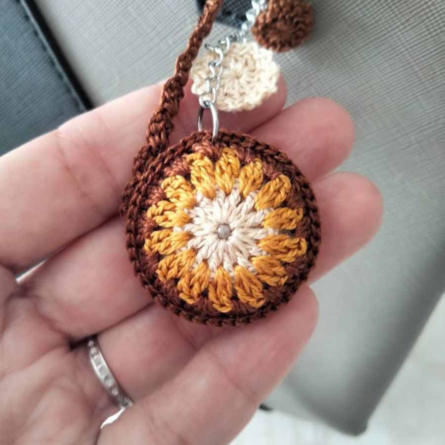 Mandala" tas sieraad Chocolade