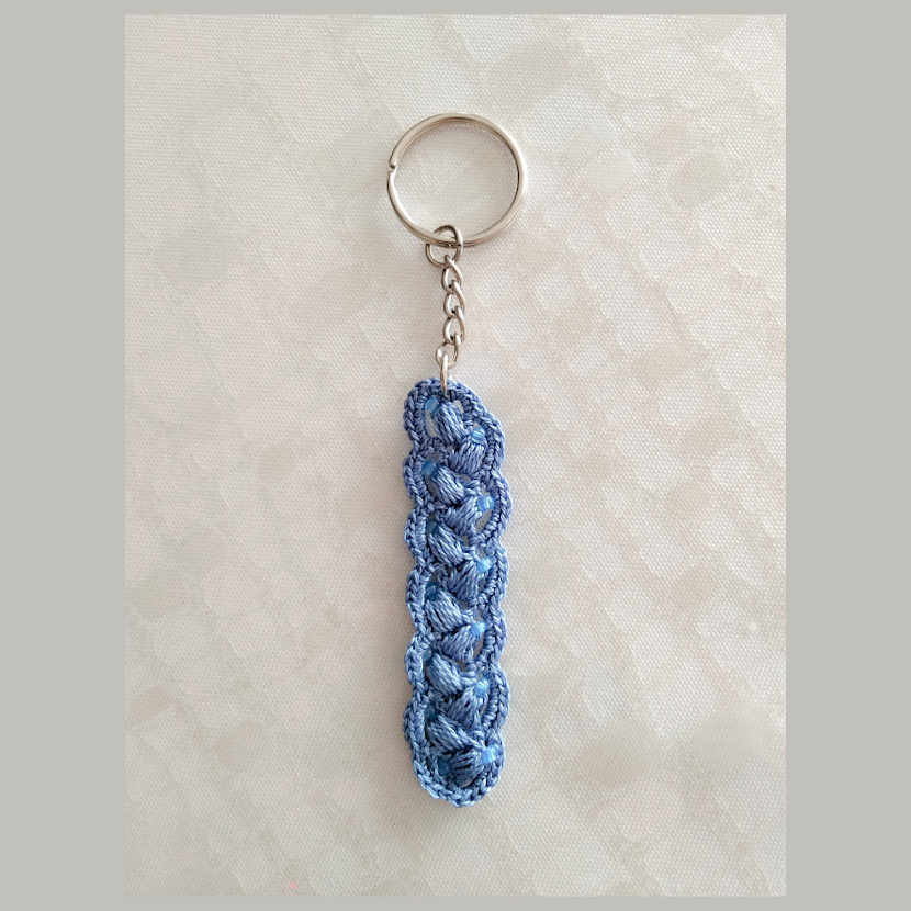 Sleutelhanger "Lavendel" - transparante kralen