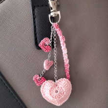 Hart' tas juweel Roze en Bordeaux