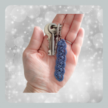 Sleutelhanger "Lavendel" - parelmoer kralen