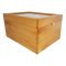 Houten kistje met glazen deksel. Model : honing hart.