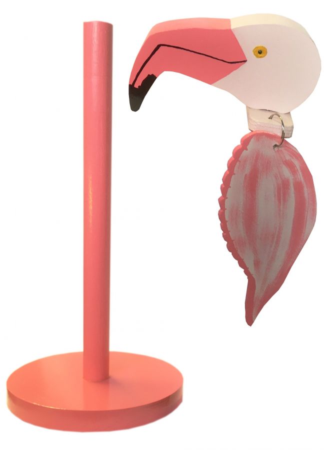 "De roze flamingo papieren handdoekhouder 