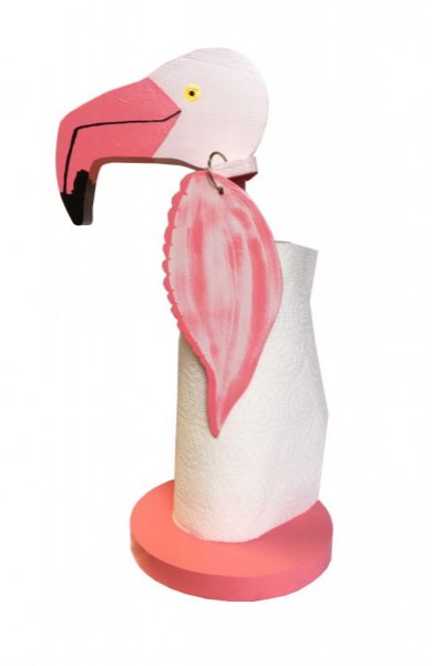 "De roze flamingo papieren handdoekhouder 