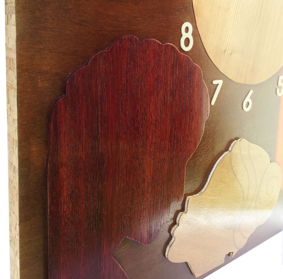 Grote houten klok "De Kus