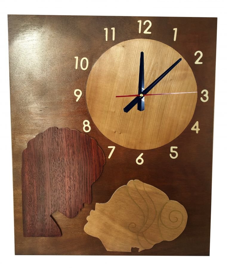 Grote houten klok "De Kus