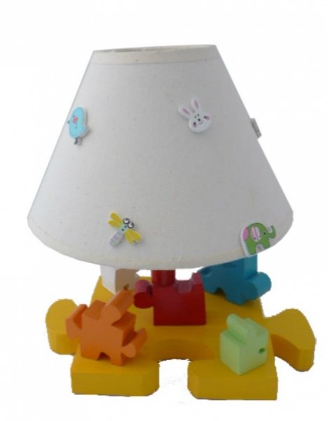 Kinderbedlampje "De Puzzel" H 30 Cm