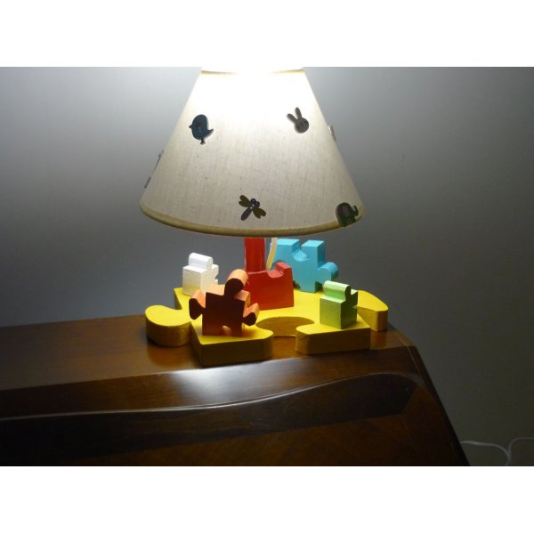 Kinderbedlampje "De Puzzel" H 30 Cm