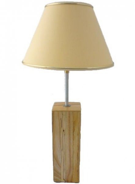 Tafellamp 56 Cm, Edelhout : Essen, Gemarmerd Berk