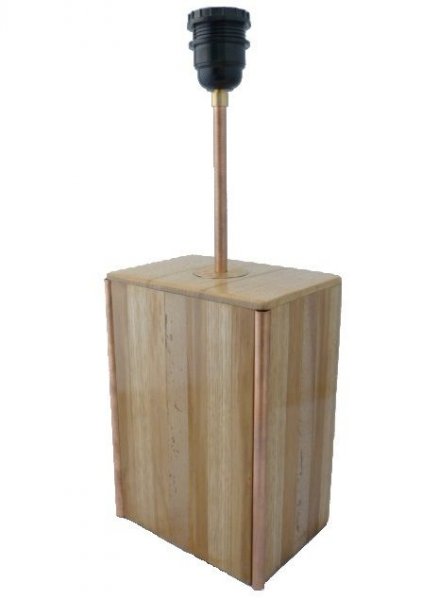 Tafellamp 63 Cm, Edelhout : Kastanje, Eik, Notelaar