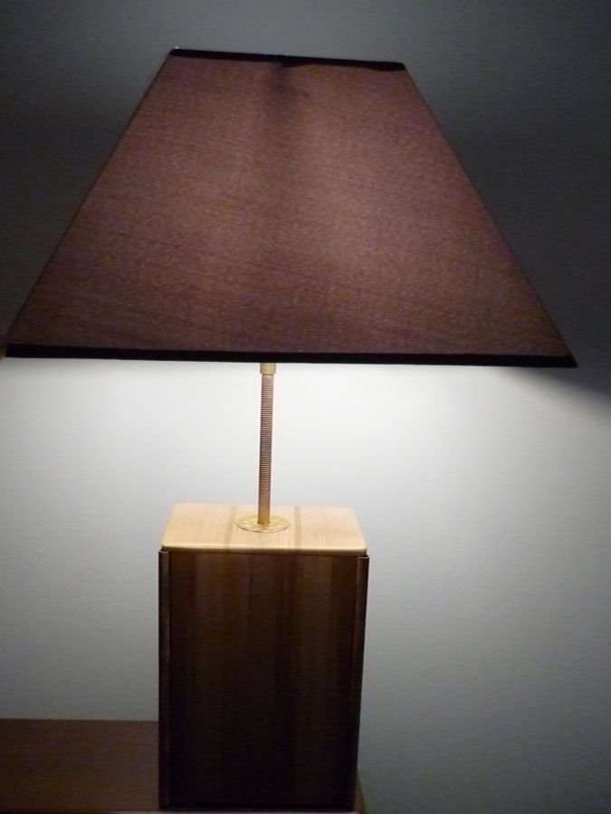 Tafellamp 63 Cm, Edelhout : Kastanje, Eik, Notelaar