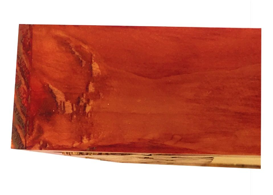 Grote rechthoekige spiegel in mahonierood hout 47 x 56 cm